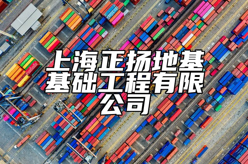 上海正扬地基基础工程有限公司