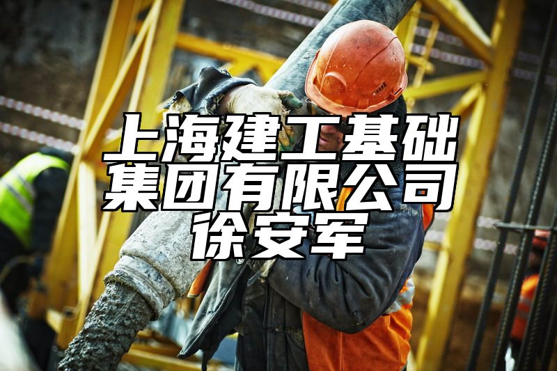 上海建工基础集团有限公司徐安军